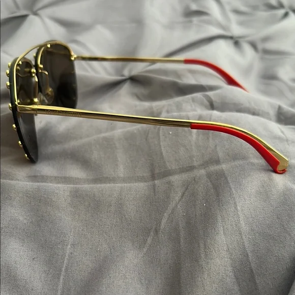 Louis Vuitton Gold Studded Aviator Sunglasses Louis Vuitton The Party Aviator Sunglasses Studded Metal 71636 main image 2